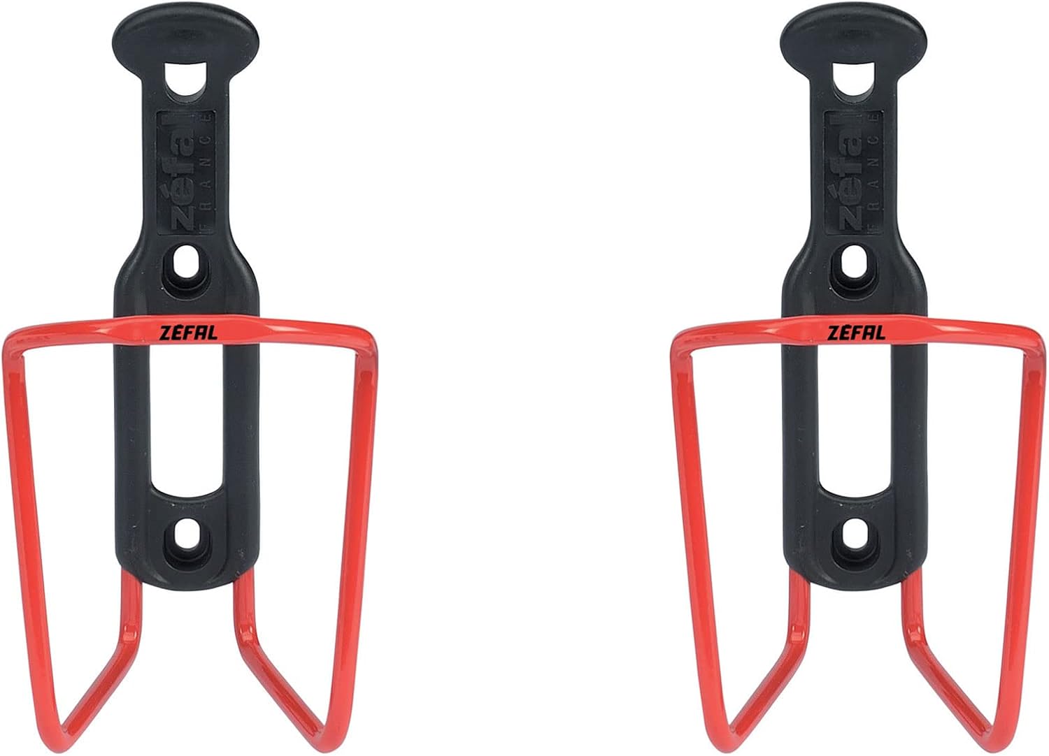 ZEFAL Pack Alu Plast 124 – Pack de Deux Porte-bidon en Aluminium, Rouge