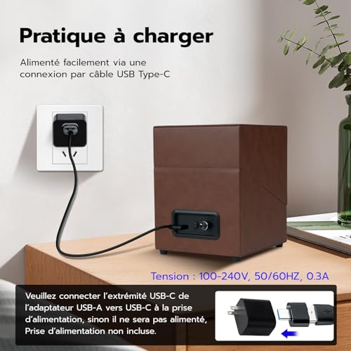 Detalle de Mcbazel Remontoir automatique pour deux montres, LED et rotation bidirectionnelle