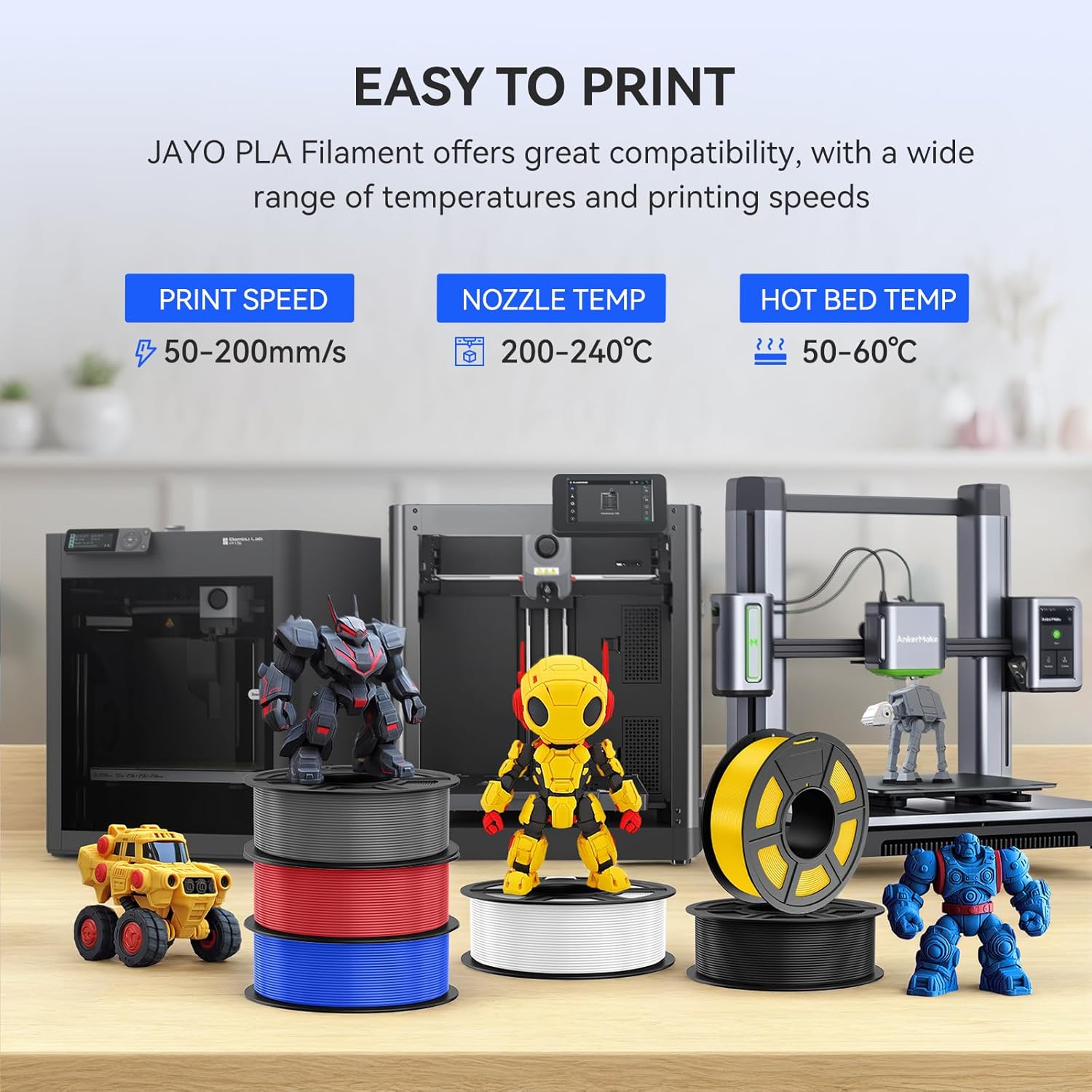 Detalle 2 de JAYO PLA Filament 1.75mm Olive Green 1.1kg for 3D Printers