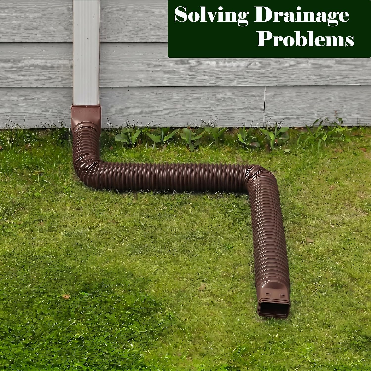 Detalle 2 de Ogutter Rain Gutter Downspout Extensions, Adjustable 21–66 Inches, 2-Pack