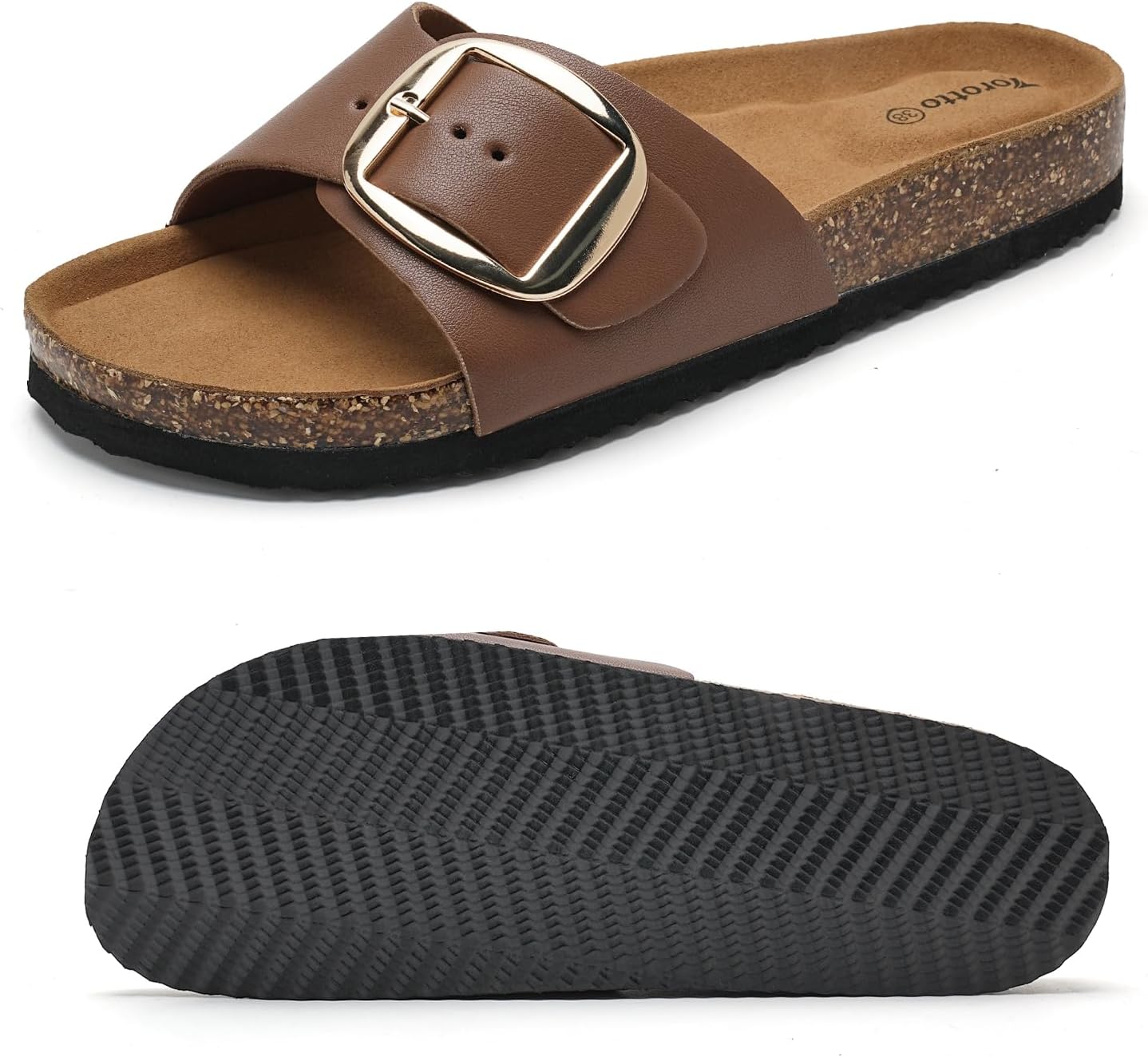 Thumbnail 2 de Torotto Pantoletten Damen Sandalen – bequeme Latschen/Hausschuhe mit verstellbarer Schnalle