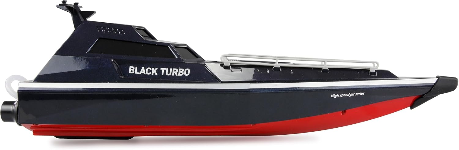Detalle de Amewi 26112 Black Turbo – wojskowa łódź RC z napędem strumieniowym, 28 km/h