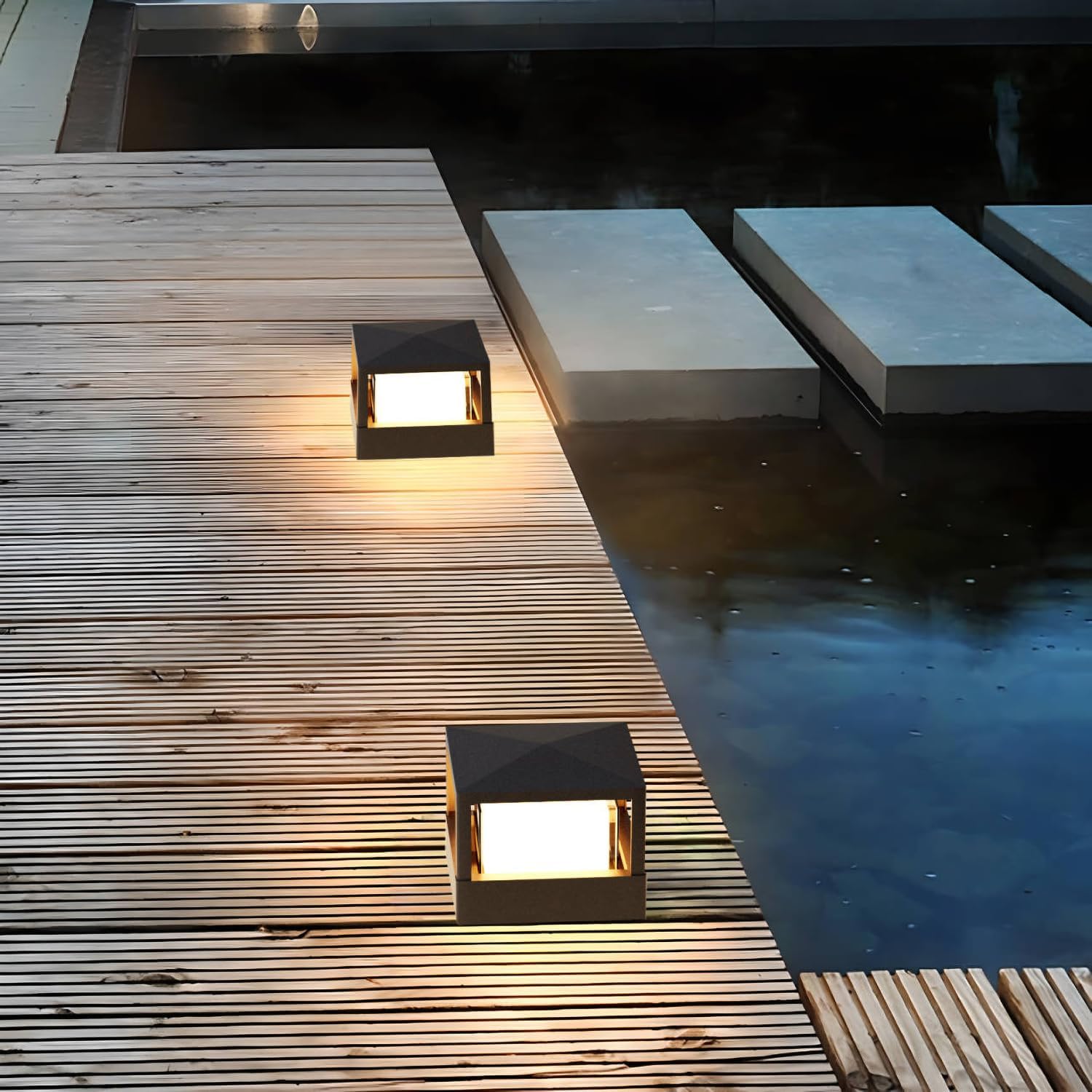 Detalle 1 de FREEUP FR106 buitenlamp in aluminium met warmwit licht en IP65