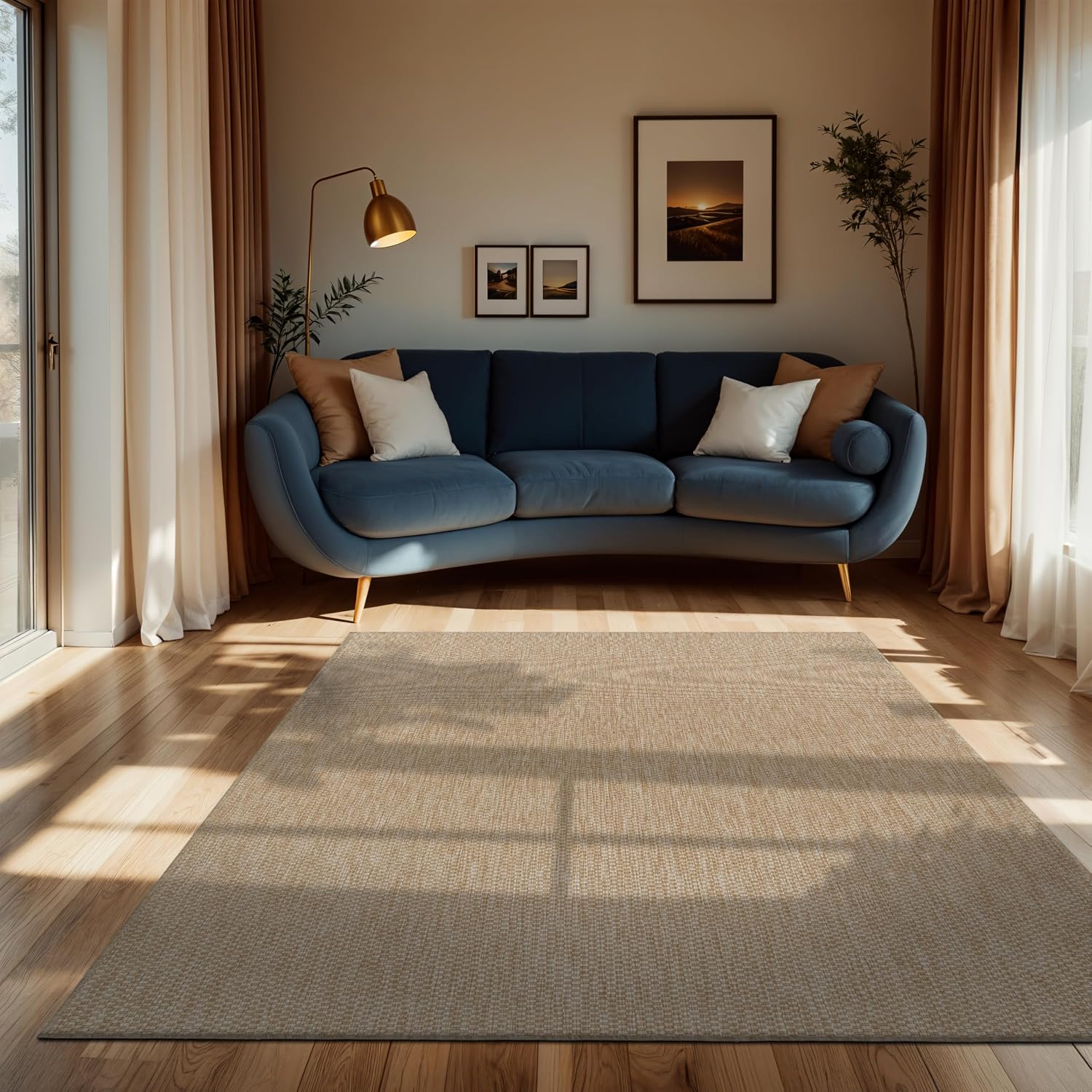 Detalle 2 de Paco Home Outdoor Teppich Flachgewebe in Sisaloptik, Natur meliert, 160x220 cm