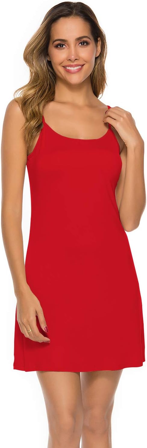 Thumbnail 3 de EISHOPEER Women's Full Slip Dress with Adjustable Spaghetti Straps