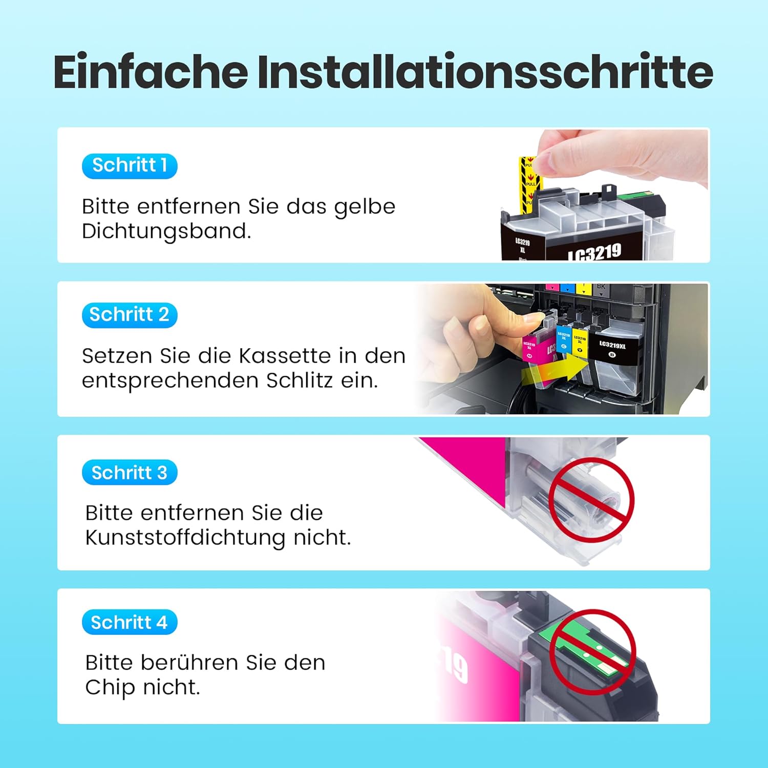 Thumbnail 6 de Glliter LC3219XL Patronen (5er-Pack) kompatibel mit Brother LC3219XL für verschiedene MFC-J Modelle