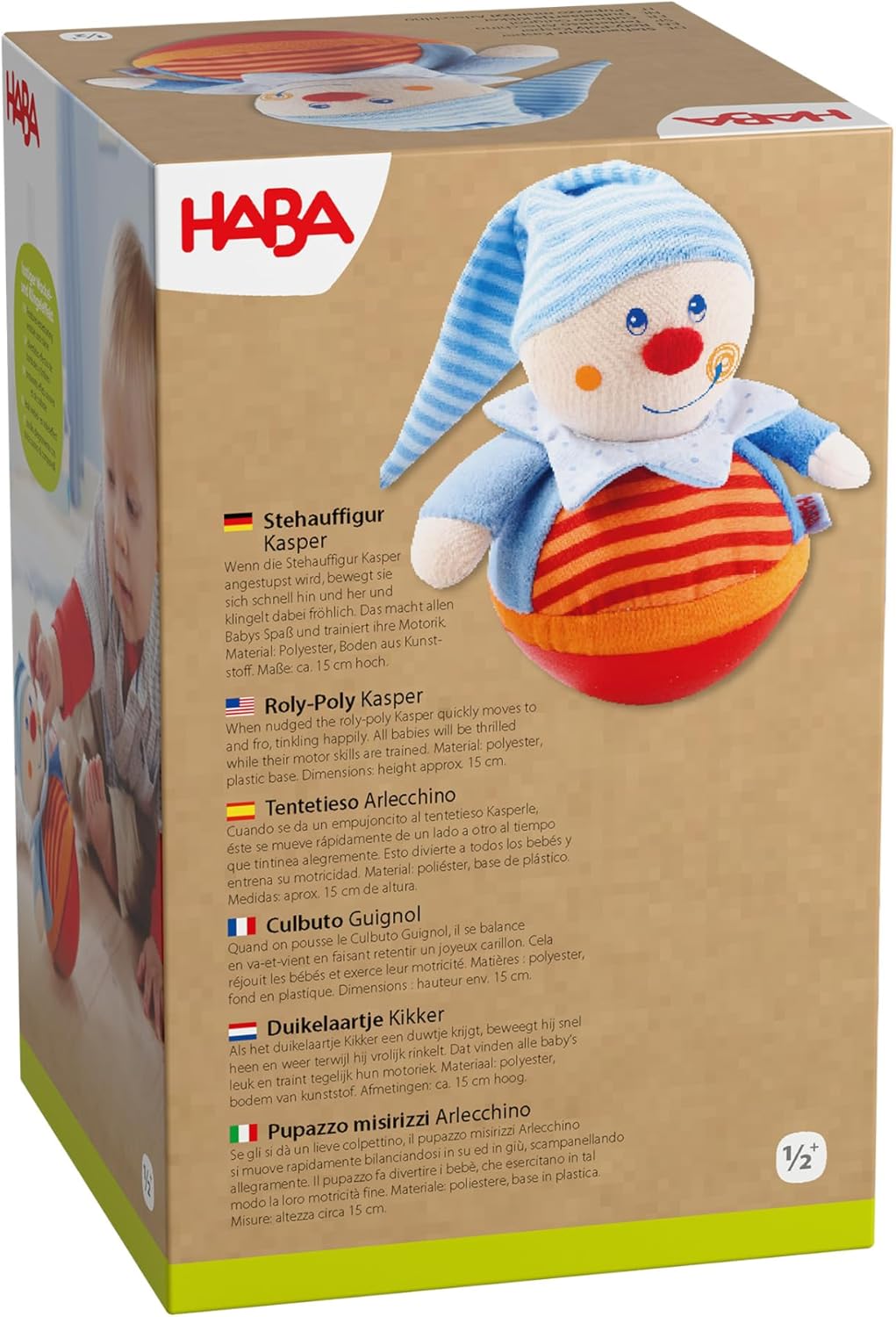 Thumbnail 6 de HABA Stehauffigur Kasper (1005849001) – Motorikspielzeug mit Wackel- & Klingeleffekt ab 6 Monaten