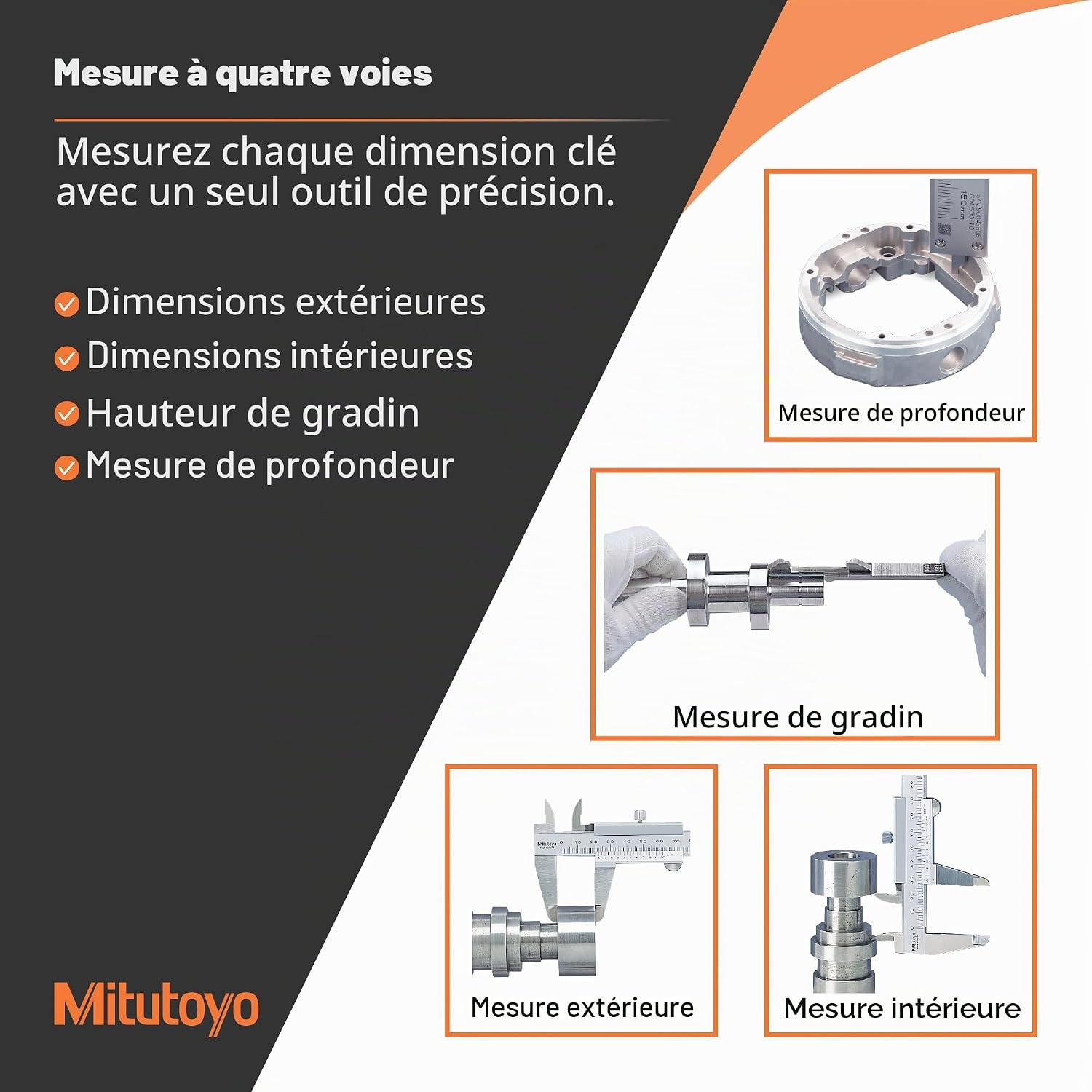 Thumbnail 2 de Mitutoyo Pied à Coulisse Digimatic AOS 0–150 mm, lecture 0,01 mm, sortie de données