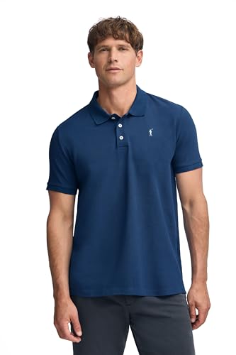 Detalle de Polo Club Polo Uomo Manica Corta Regular Fit in Cotone Morbido con Collo Cannetè e Ricamo Rigby Go
