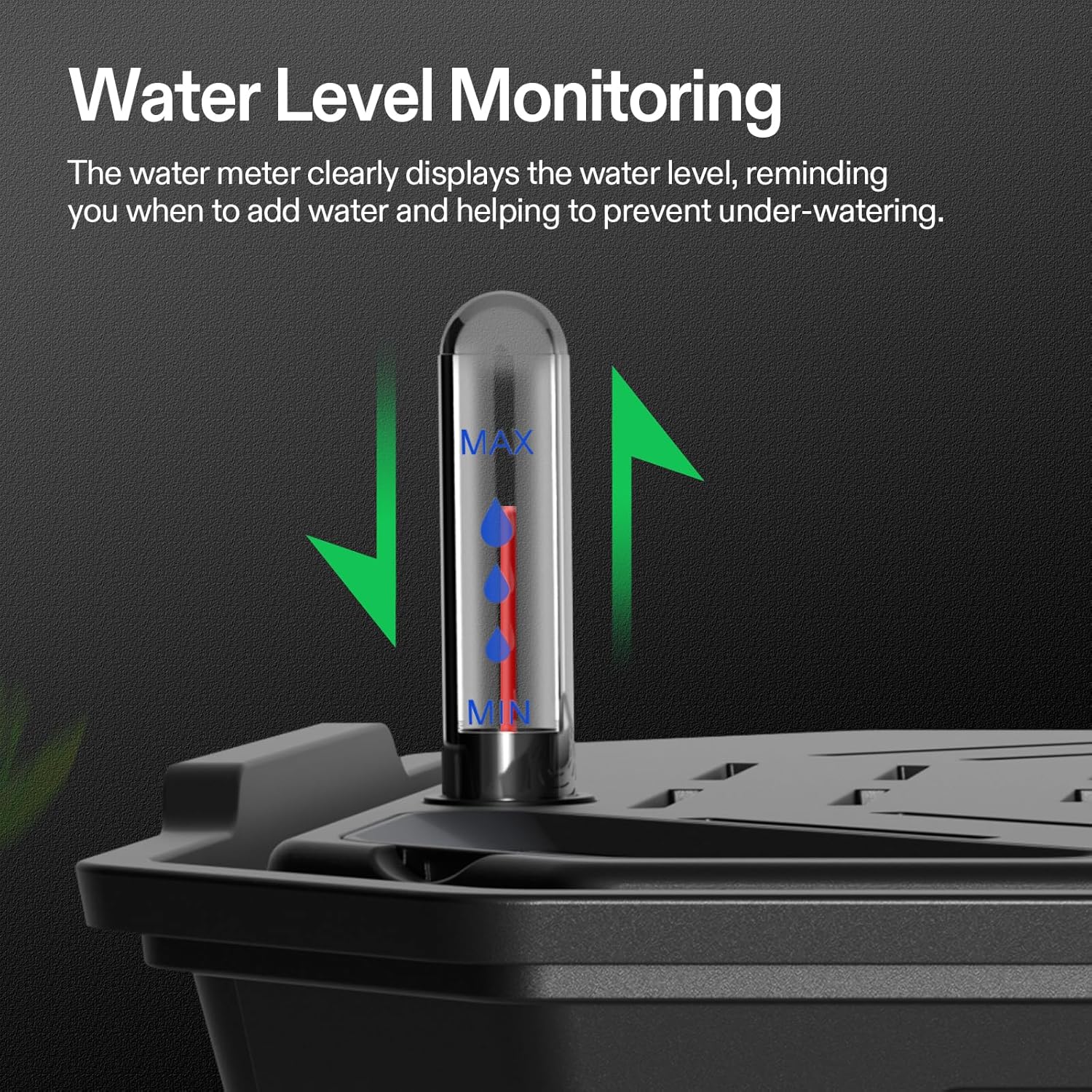 Detalle de VIVOSUN Confezione da 4 FlexFeed Self-Watering Irrigation Pot con indicatore livello e finestra di manutenzione