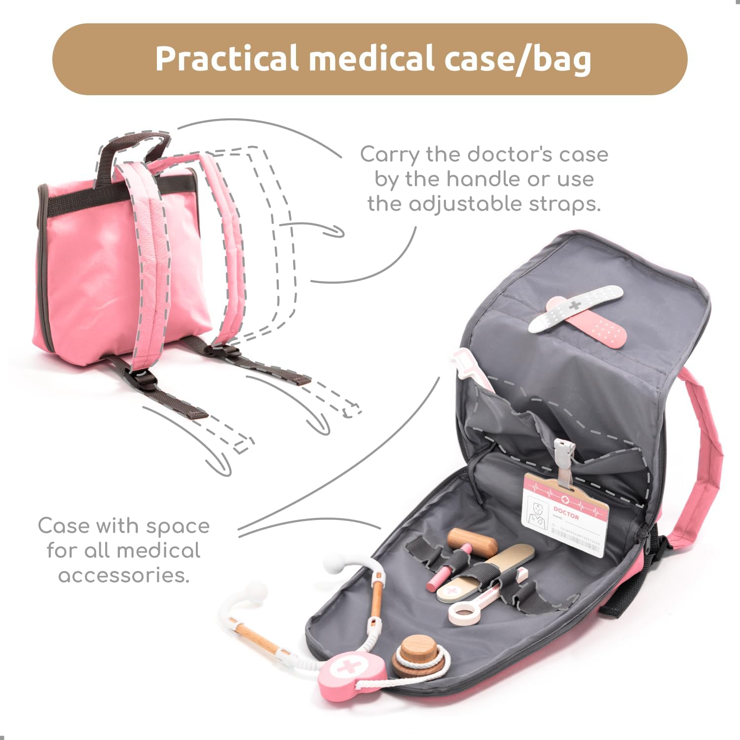Thumbnail 2 de UMU® Wooden Doctor Kit for Kids – Pretend Play Set (20-Piece) for Ages 3–5