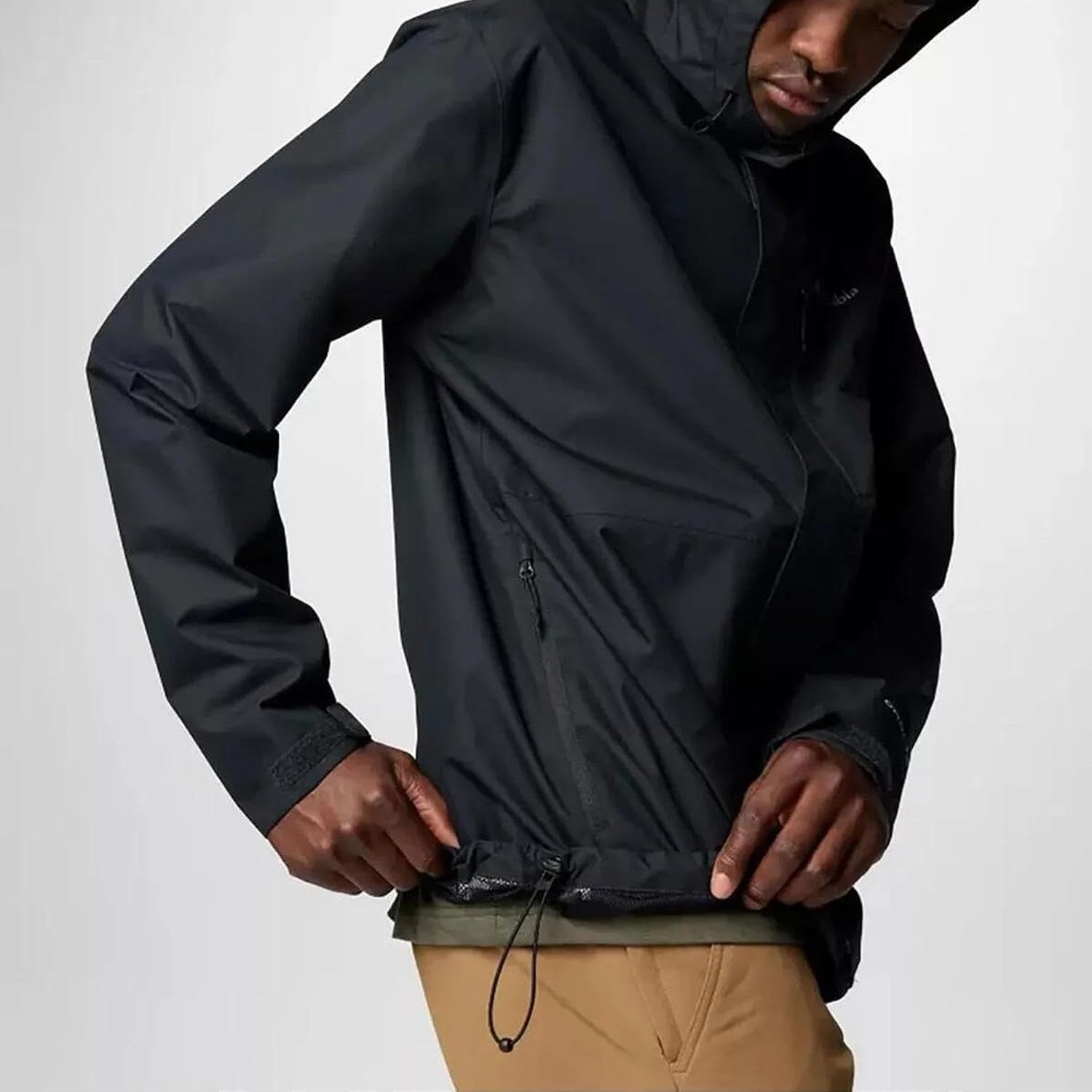 Detalle de Columbia Men’s Hikebound™ II Waterproof Rain Jacket (Black, Size S)