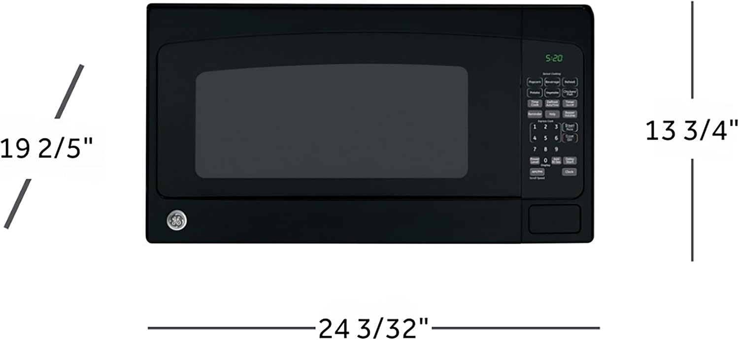 Detalle de GE Countertop Microwave Oven — 1200-Watt, 2.0 Cu Ft, Black