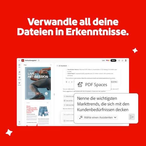 Detalle 2 de Adobe Acrobat Studio – 12 Monate Abo mit KI-Assistent, PDF Spaces & Adobe Express Premium