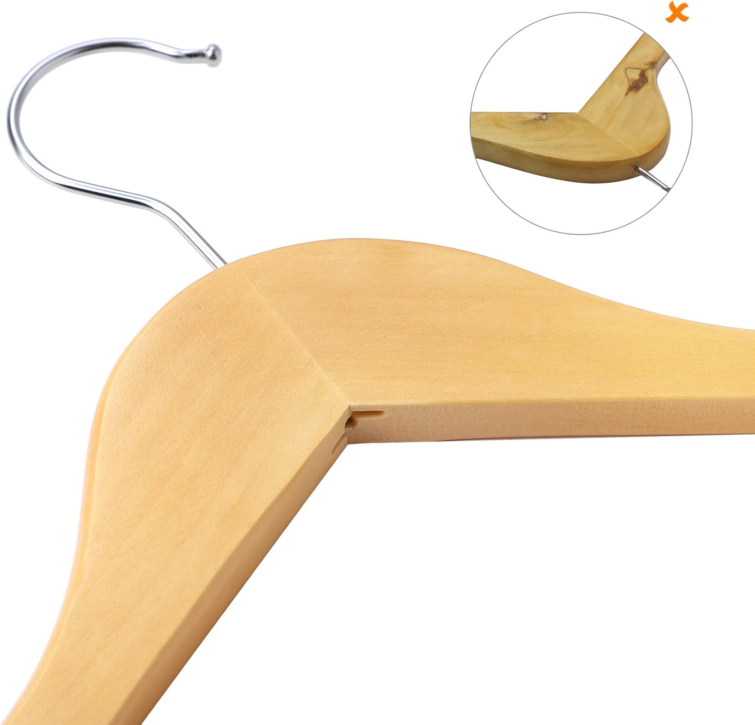 Thumbnail 5 de SONGMICS CASON Collection CRW003-20 Wooden Hangers, Set of 20 with Notches