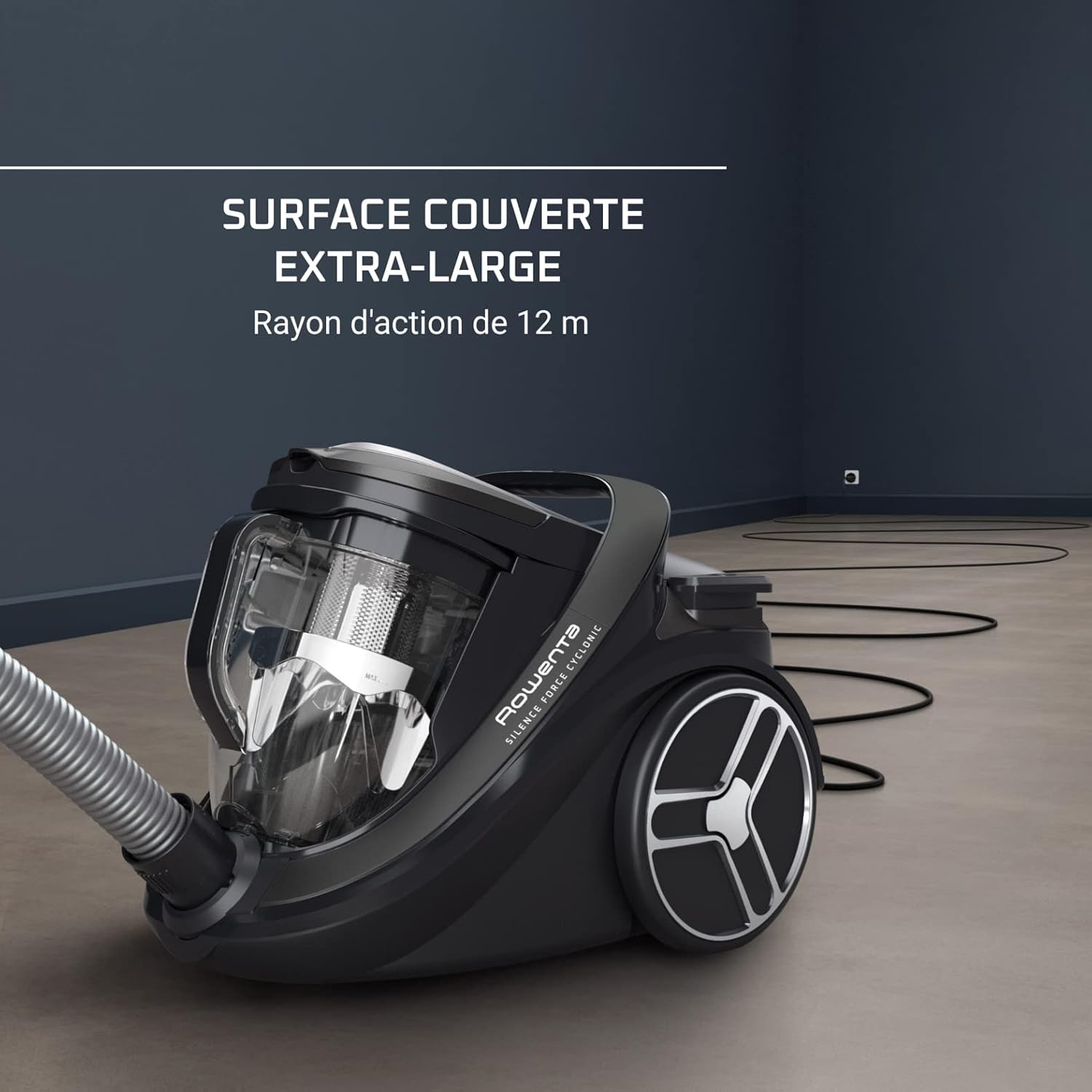 Detalle de Rowenta RO7935EA Silence Force Cyclonic Effitech stofzuiger zonder zak, HEPA-filter