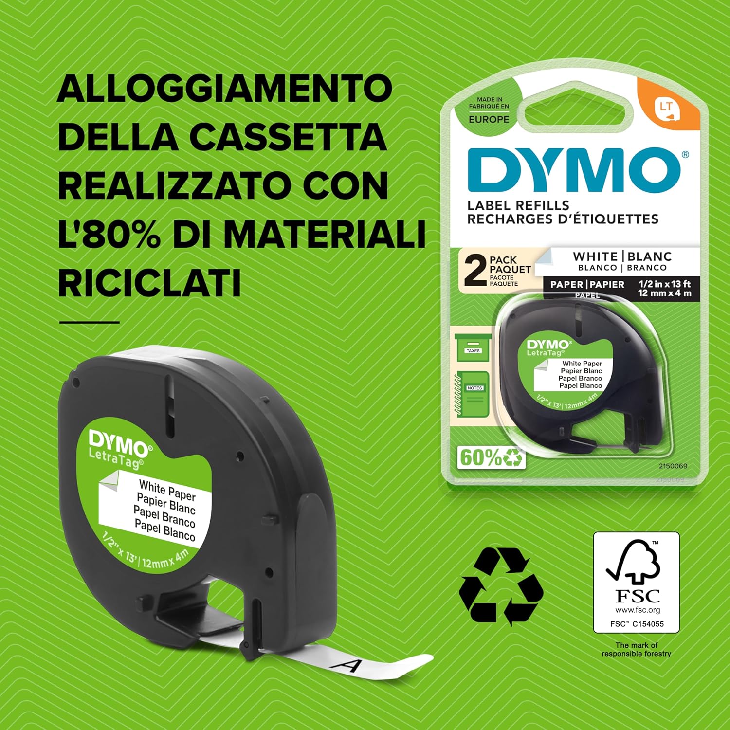 Thumbnail 6 de DYMO LetraTag LT-100T etichettatrice palmare 13 caratteri rosa 🖨️