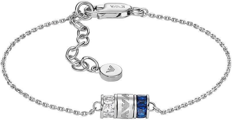 Thumbnail 4 de Emporio Armani bracciale da donna in argento sterling 925 con chiusura a moschettone