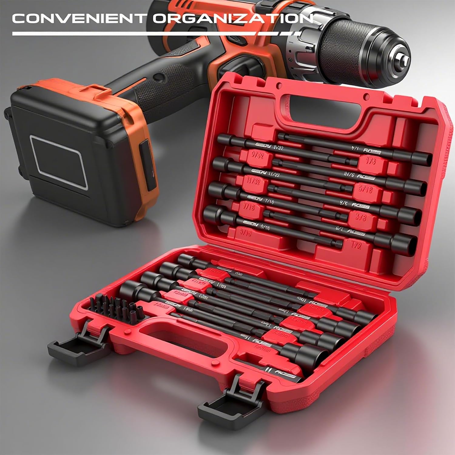 Thumbnail 6 de SEDY 84016 31-Piece Magnetic Impact Nut Driver Set, SAE and Metric