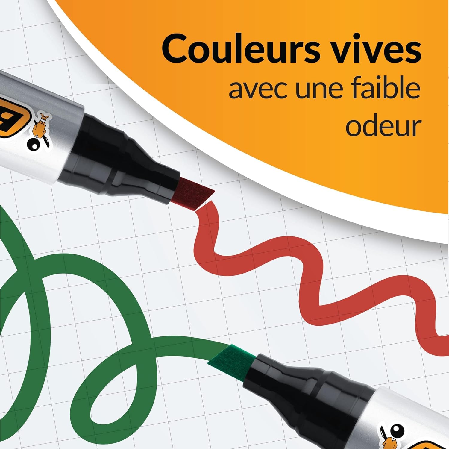 Thumbnail 3 de BIC Marking 2300 ECOlutions Marqueurs Permanents à Pointe Moyenne Biseautée – Noir, Boîte de 12