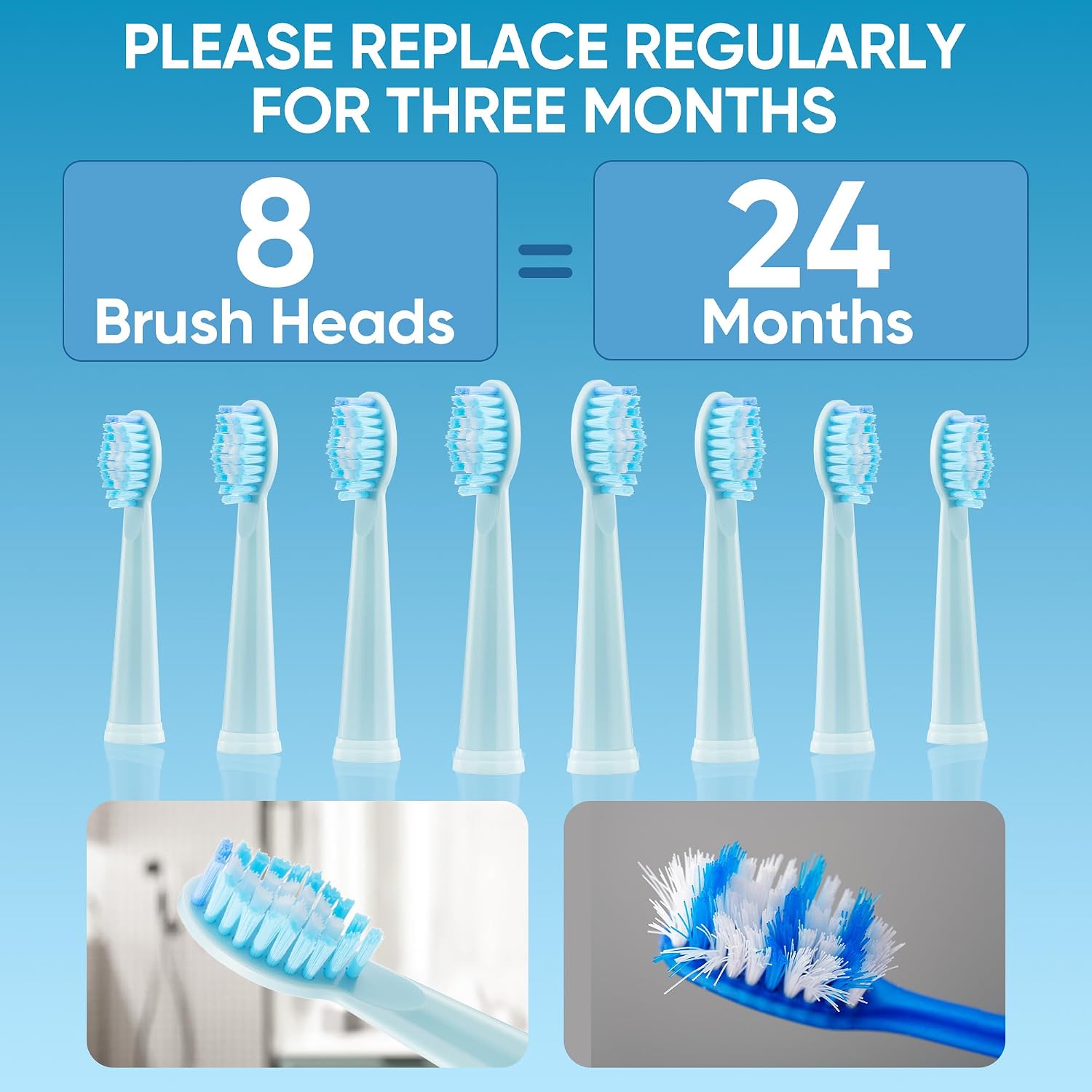 Thumbnail 6 de Yoomue Sonic Electric Toothbrush for Adults & Kids — 5 Modes, 8 Heads, 2.5-Hour Fast Charge