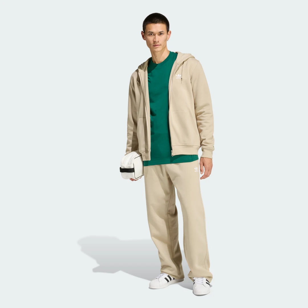 Thumbnail 2 de Pantalón Trefoil Essentials con dobladillo abierto de Adidas – Beige