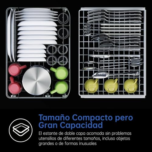Detalle de AIRMSEN Lavavajillas portátil de encimera con 7+2 programas, 5 L y control táctil (Blanco)