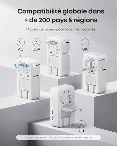 Thumbnail 1 de Anker Nano Adaptateur Prise Universelle 5 ports – Compact et polyvalent pour Voyager