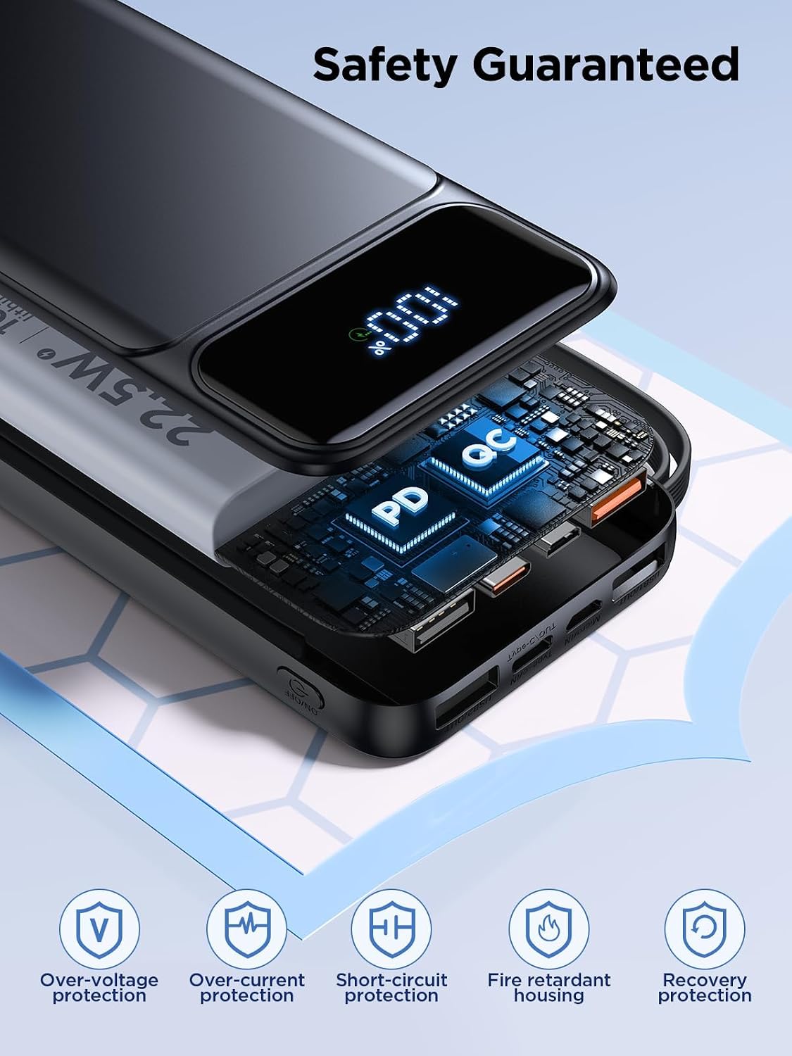 Thumbnail 6 de Aioneus RE-DX271 10000mAh Power Bank with Built-In Cables, 22.5W