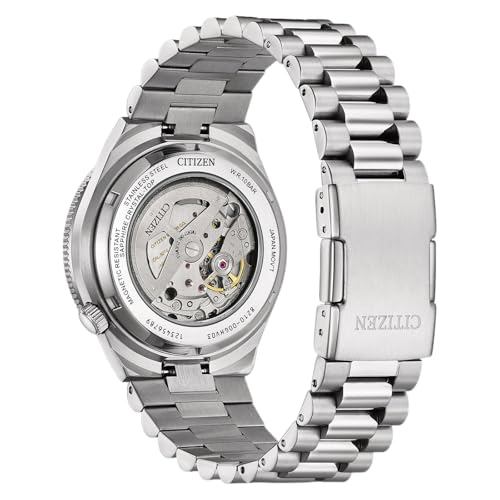 Detalle de Citizen NJ0231-56L Herren Automatikuhr – Blaues Zifferblatt, Saphirglas, Edelstahlband, 40 mm