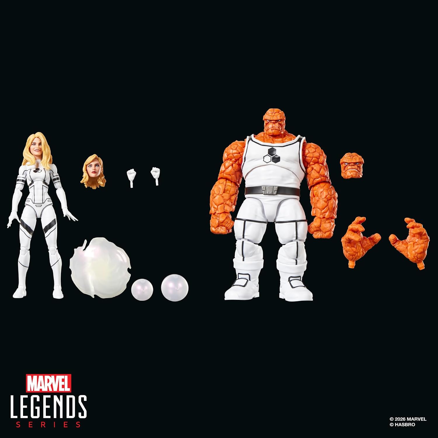 Detalle 2 de Marvel Legends Series Future Foundation-actiefiguren The Thing & Invisible Woman, 15 cm