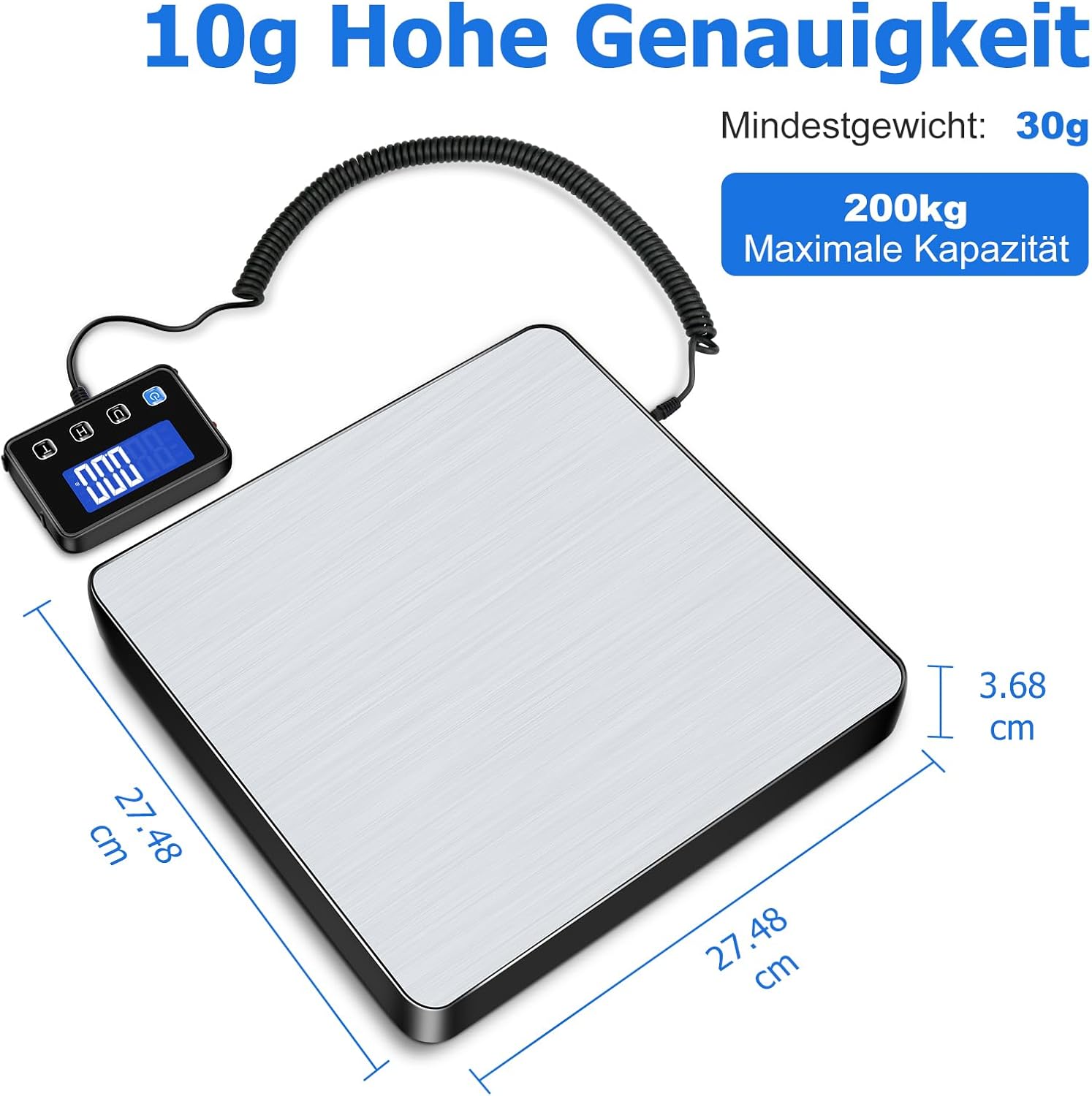 Thumbnail 1 de KUAIVO Paketwaage 200 kg Präzisionswaage ⚖️