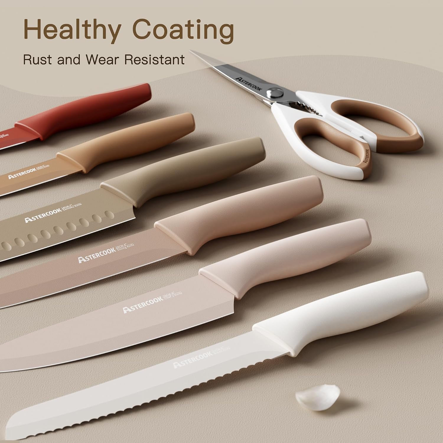 Thumbnail 1 de Astercook USA60-99 13-Piece Knife Set with Blade Guards and Kitchen Shears