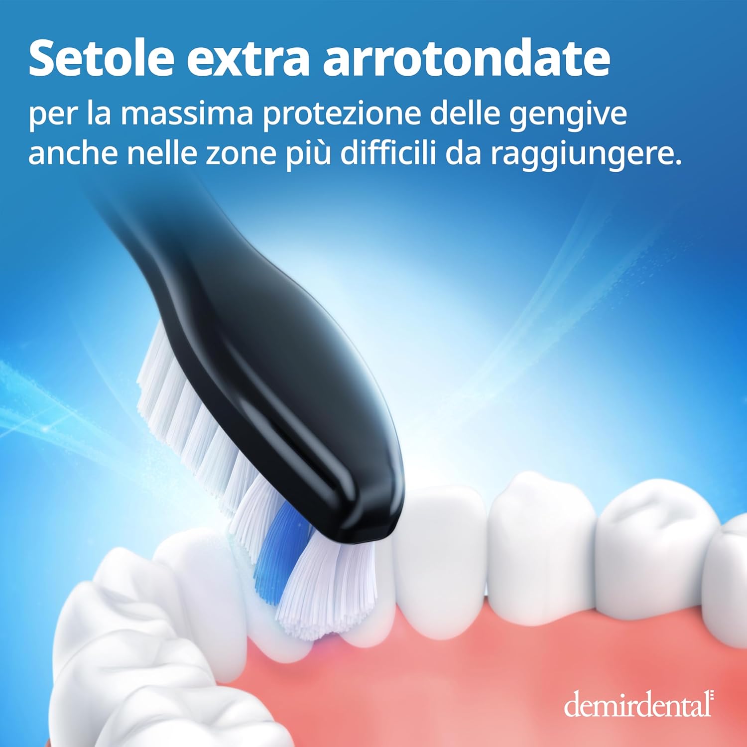 Thumbnail 3 de 8 Pack testine di ricambio demirdental compatibili con Philips Sonicare Sensibile (nero) HX6058b