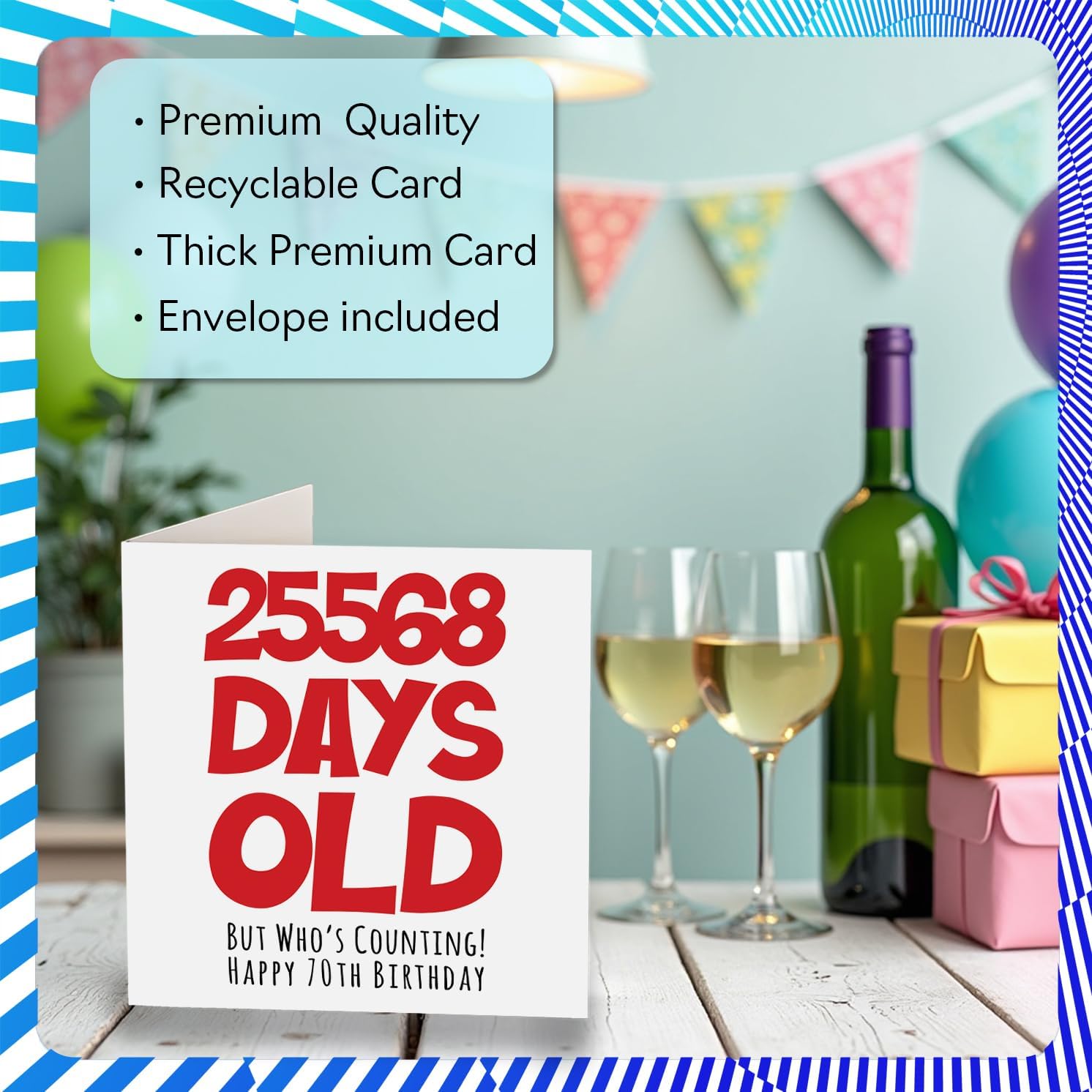 Thumbnail 2 de Stuff4 70 ans carte d'anniversaire ✉️