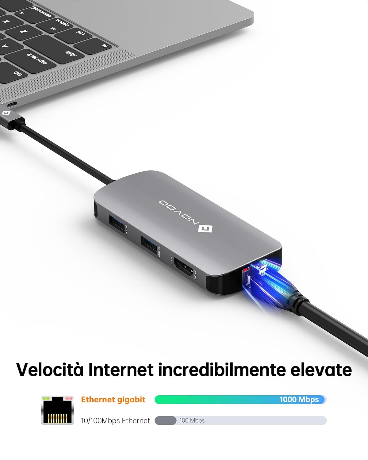 Thumbnail 3 de NOVOO Hub USB-C 7 in 1 con HDMI 4K