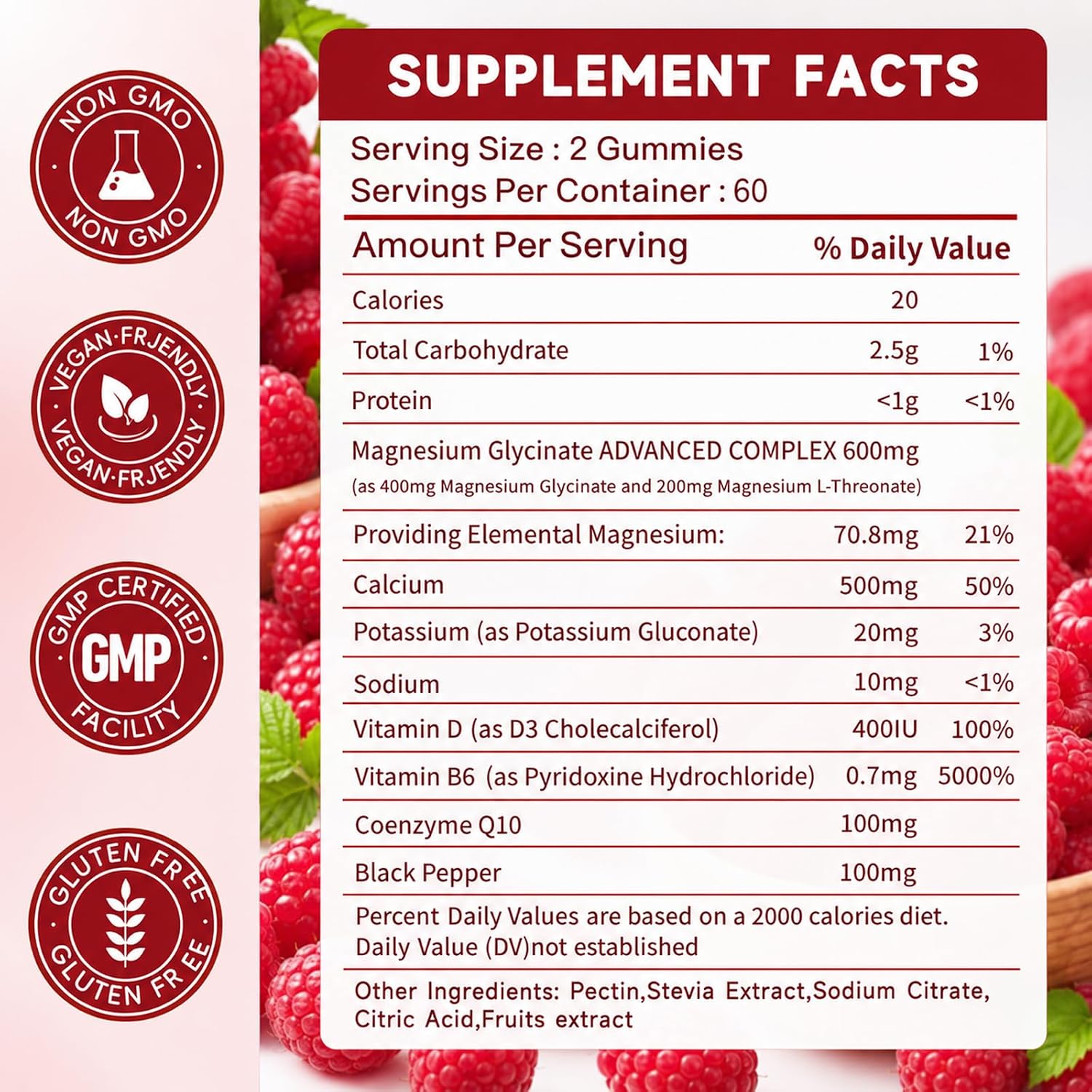 Detalle 2 de Nedtol Magnesium Glycinate Gummies 600 mg