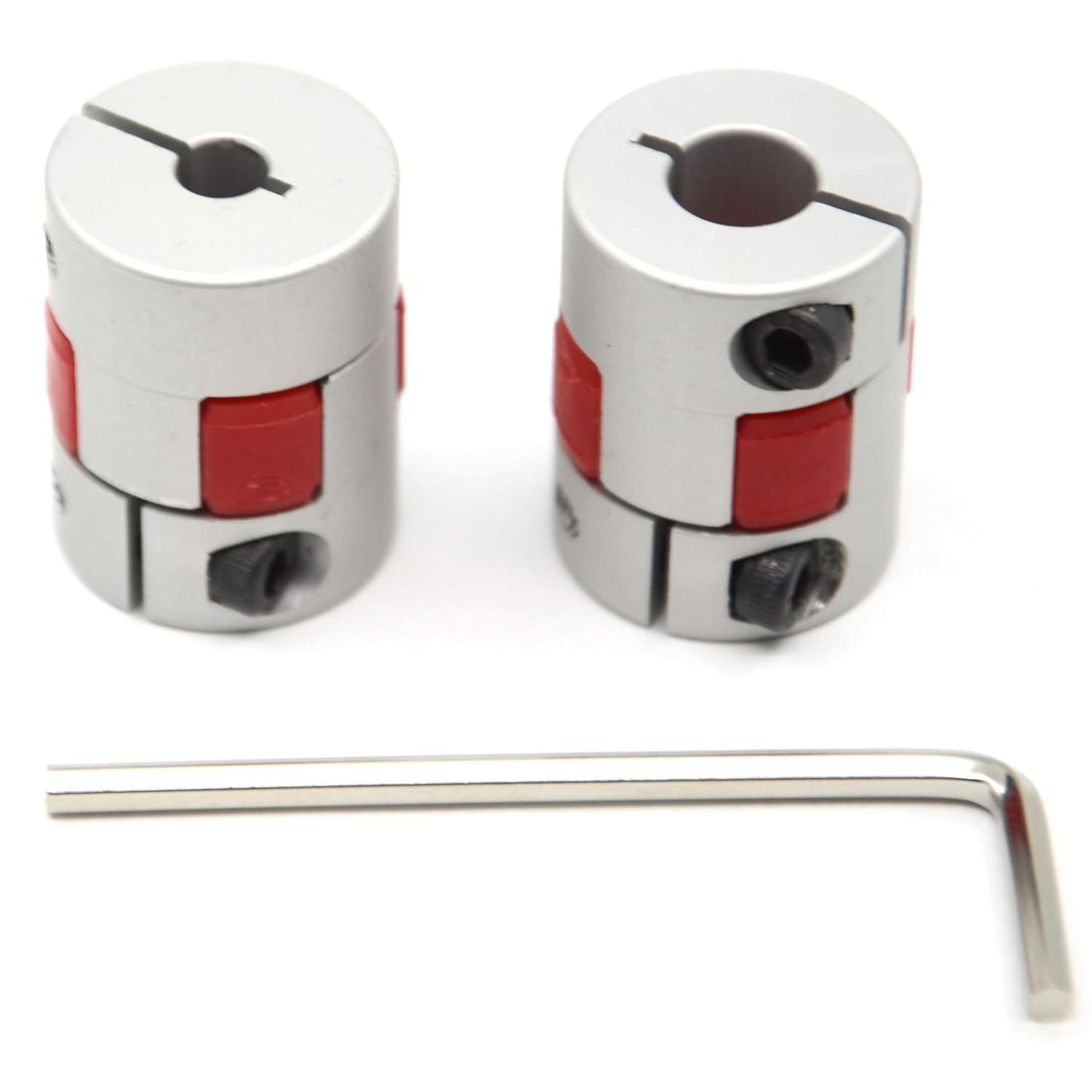 Thumbnail 3 de Befenybay 2er-Pack Flexible Pflaumenform-Wellenkupplung, 5x5 mm – Aluminium, 20 mm Ø, 25 mm Länge