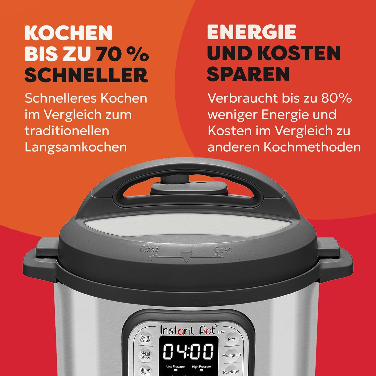Thumbnail 6 de Instant Pot Duo 7-in-1 Multikocher mit 5,7 l Edelstahlgehäuse – großer Schnellkochtopf für Druck, Dampf & mehr