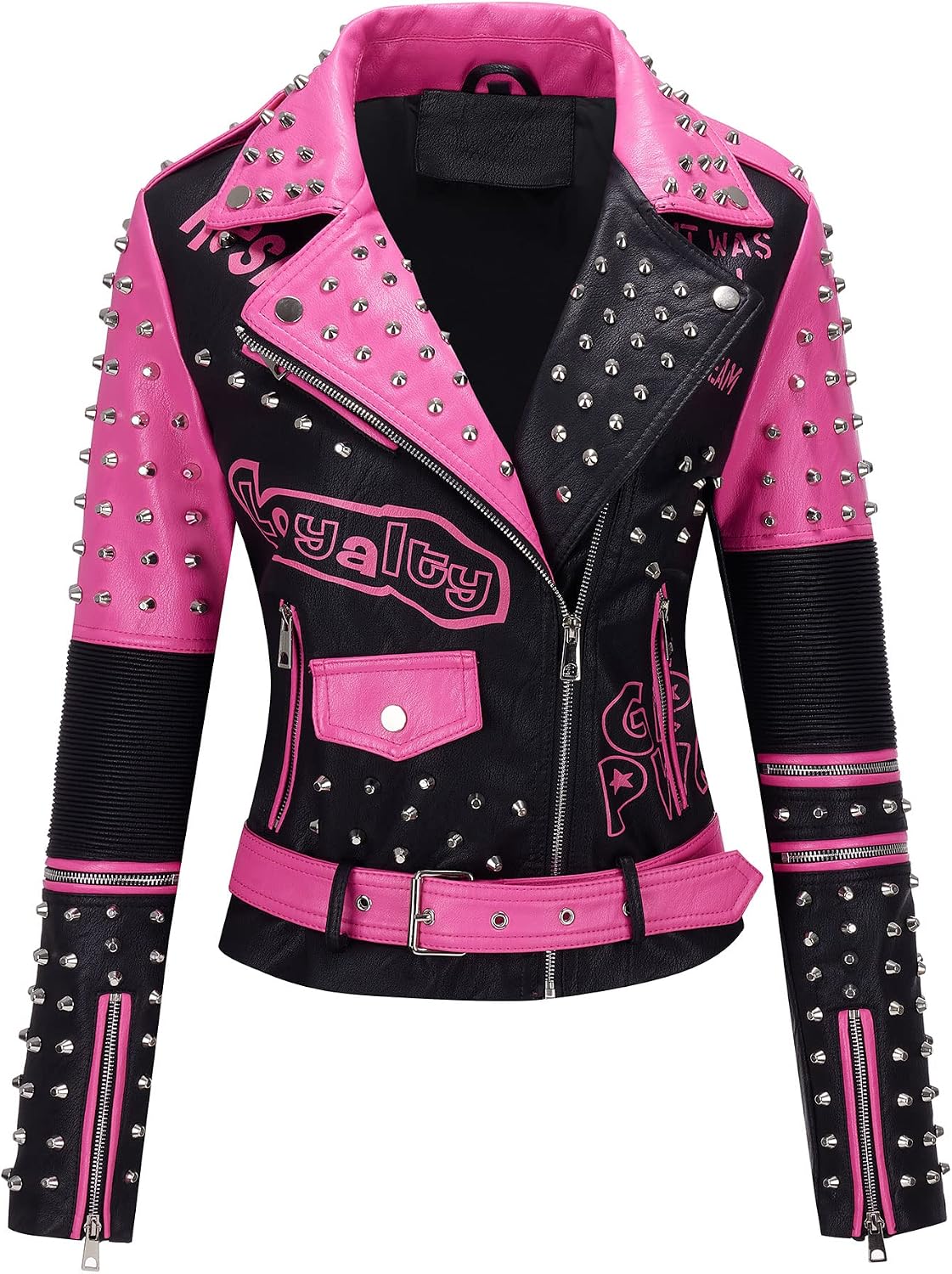 Detalle de RISISSIDA Faux Leather Moto Jacket