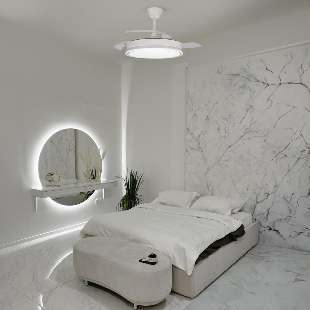 Thumbnail 4 de wonderlamp Surpino - Ventilador LED Plegable Blanco con Control remoto 🌬