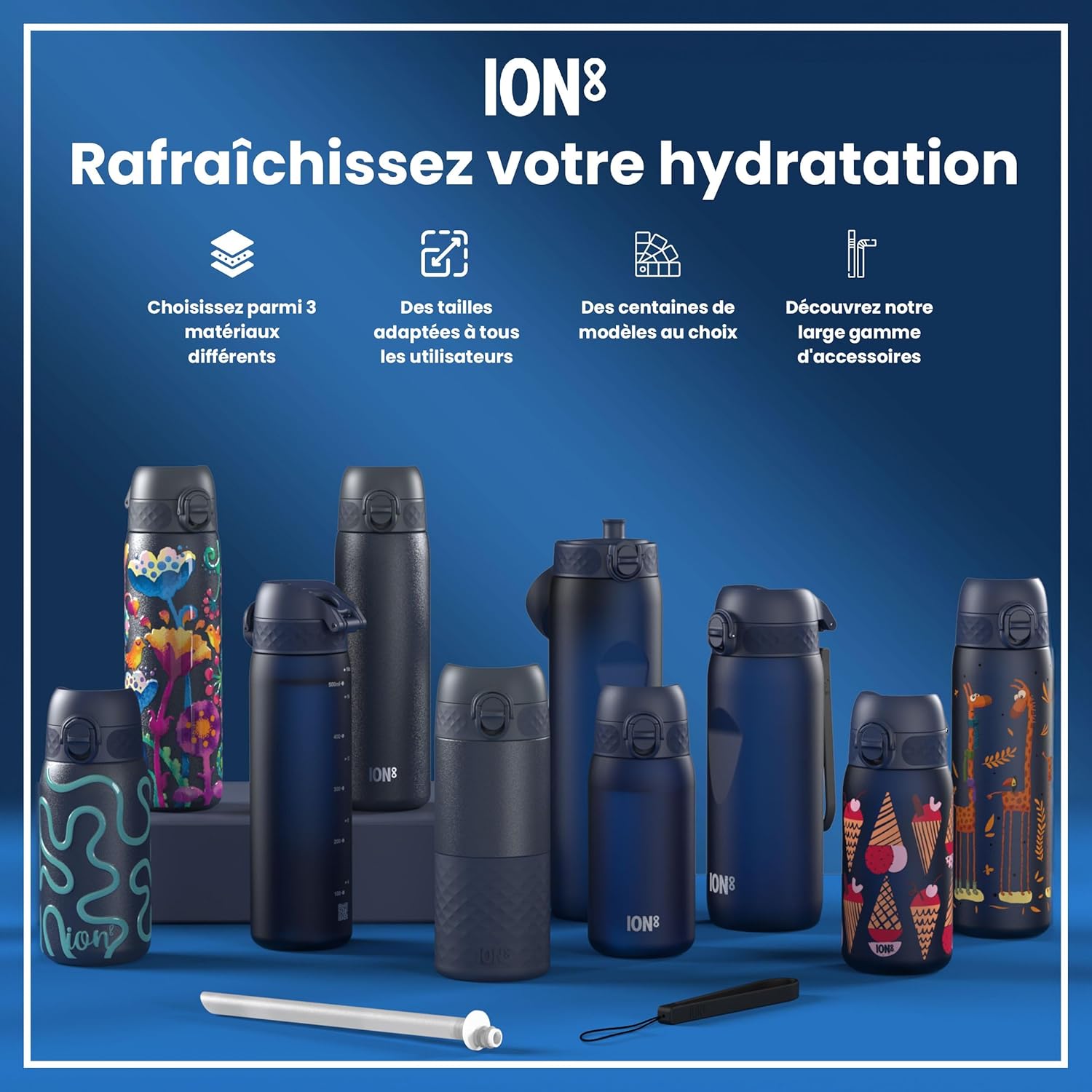 Thumbnail 6 de Ion8 Gourde Paille 500 ml – Étanche, facile à ouvrir et lavable au lave-vaisselle
