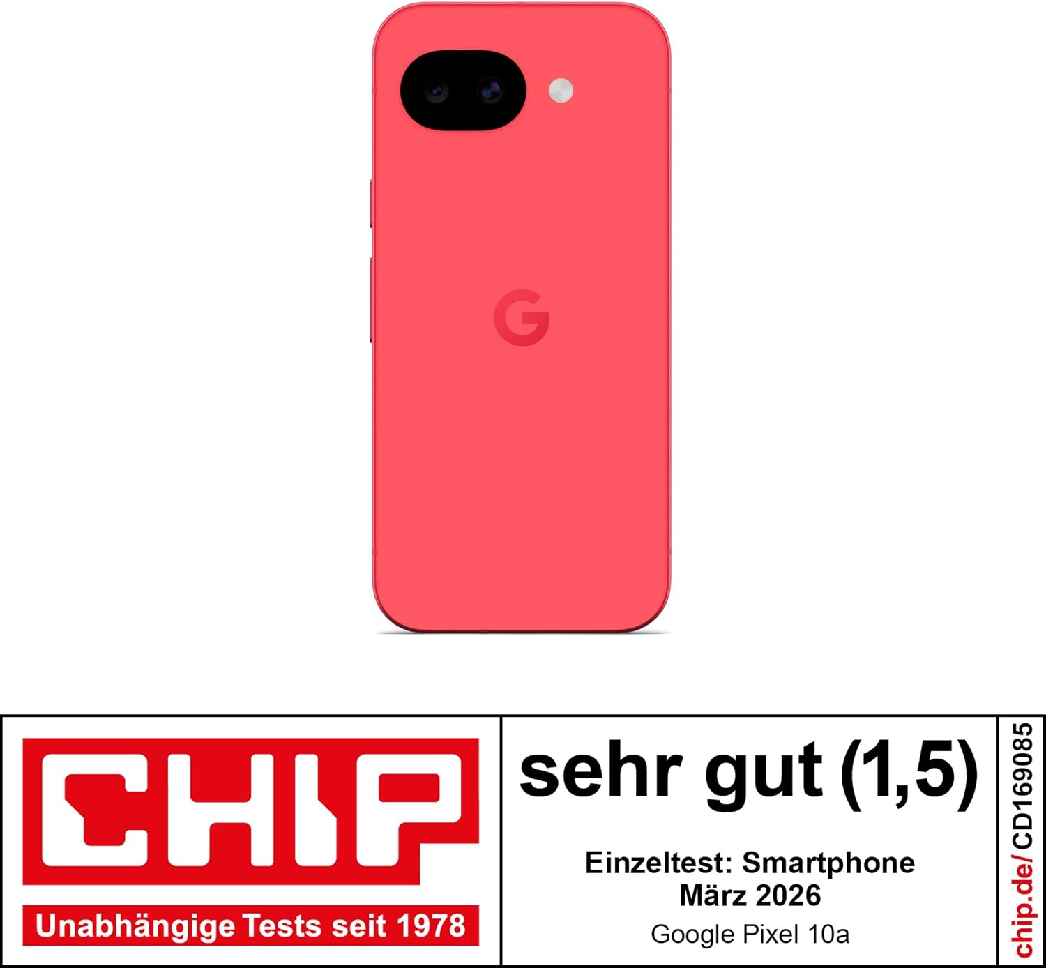 Detalle de Google Pixel 10a (Berry, 128 GB) – 7 Jahre Sicherheitsupdates, langer Akku, Gemini Live und Kamera-Coach