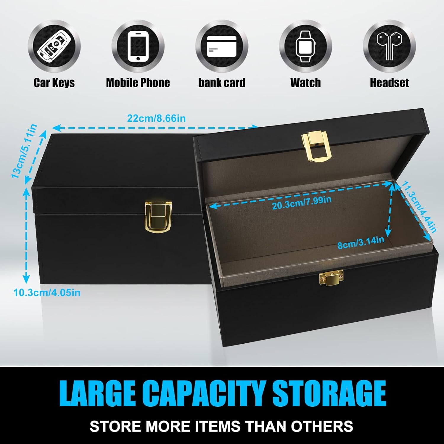 Detalle de Diyife XL Car Key Signal Blocker Box 10-15 keys 🛡