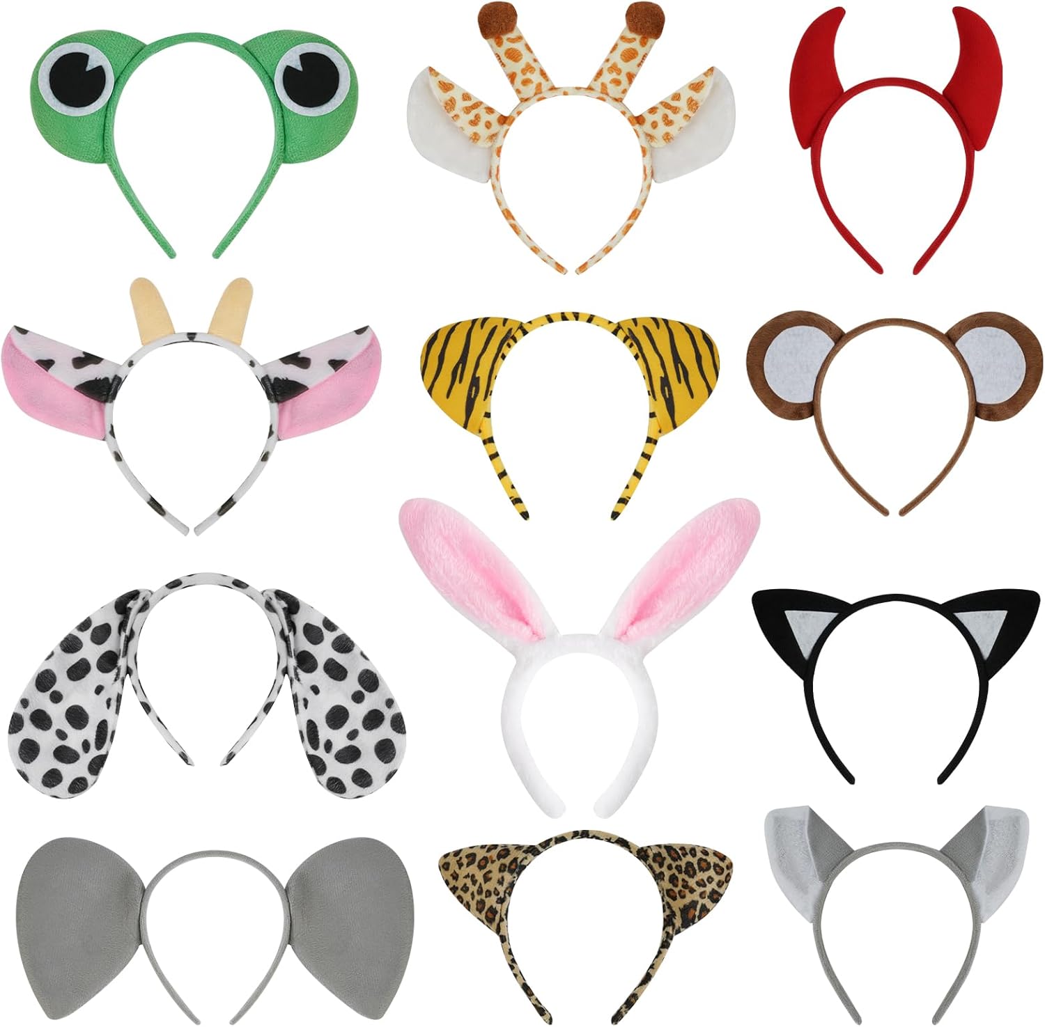 AYBUY Bandeau en Animal – Ensemble de serre-têtes pelucheux pour fêtes et cosplay