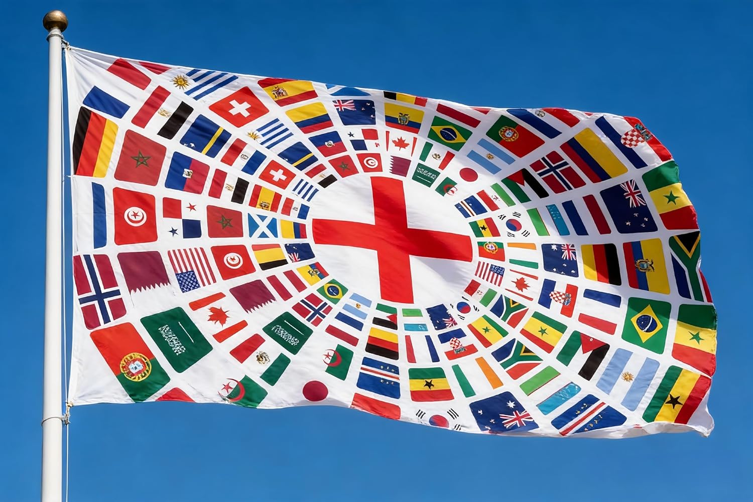 Thumbnail 6 de 5x3 ft Large 2026 World Cup Flag for England Fans