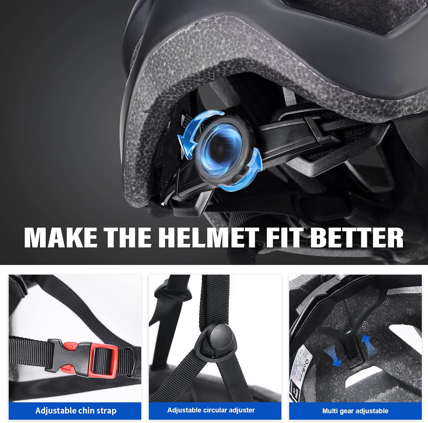 Thumbnail 3 de OnBros Cycle Helmet for Men and Women: Lightweight, Multi-Sport MTB/Urban Helmet with Visor