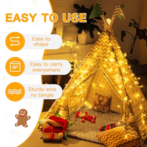 Thumbnail 7 de Ollny Fairy Lights Battery Operated: 10m of 100 Warm White LEDs for Indoor & Outdoor Use
