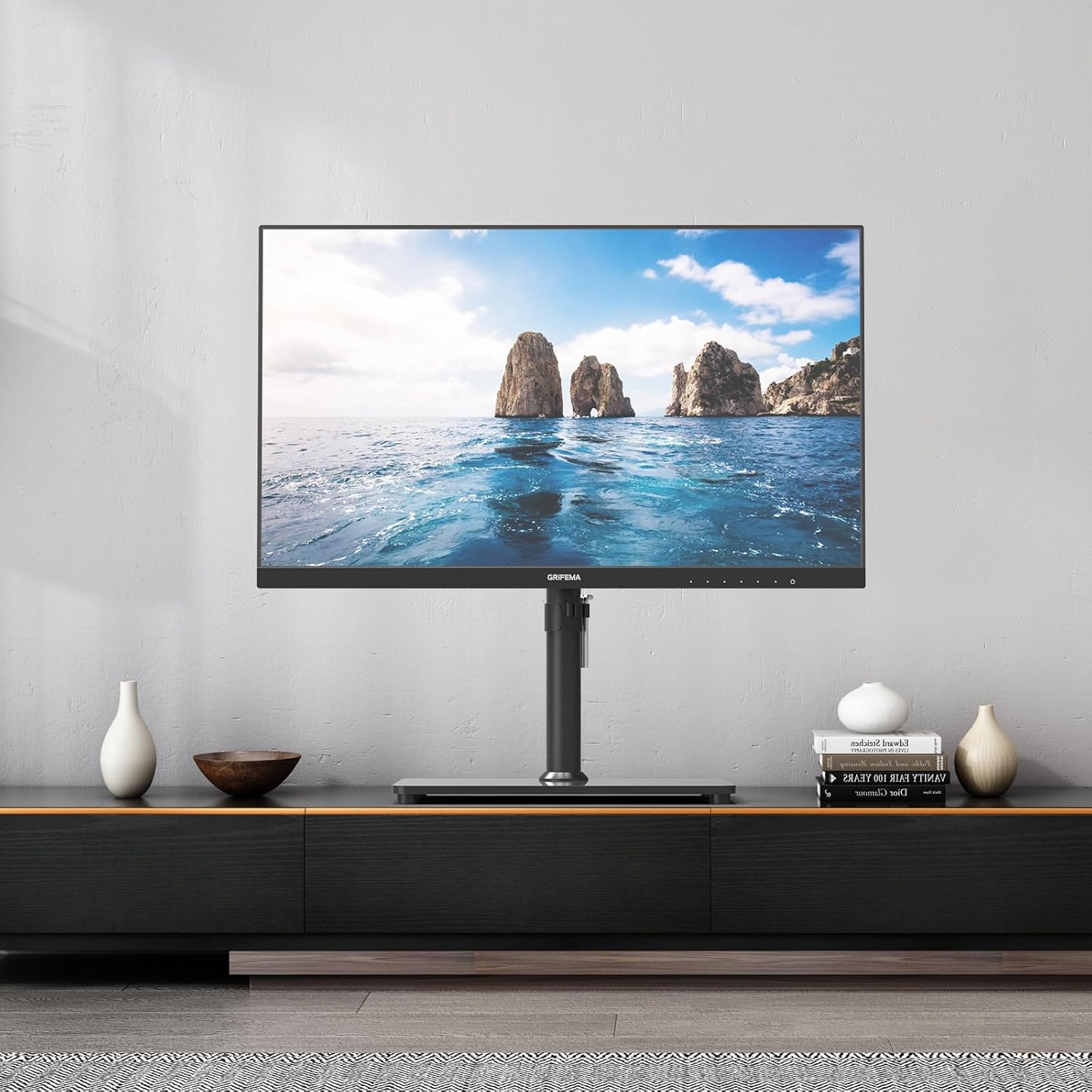 Detalle 2 de GRIFEMA GB1005-1: Supporto TV da tavolo per 13–32" con rotazione e altezza regolabile