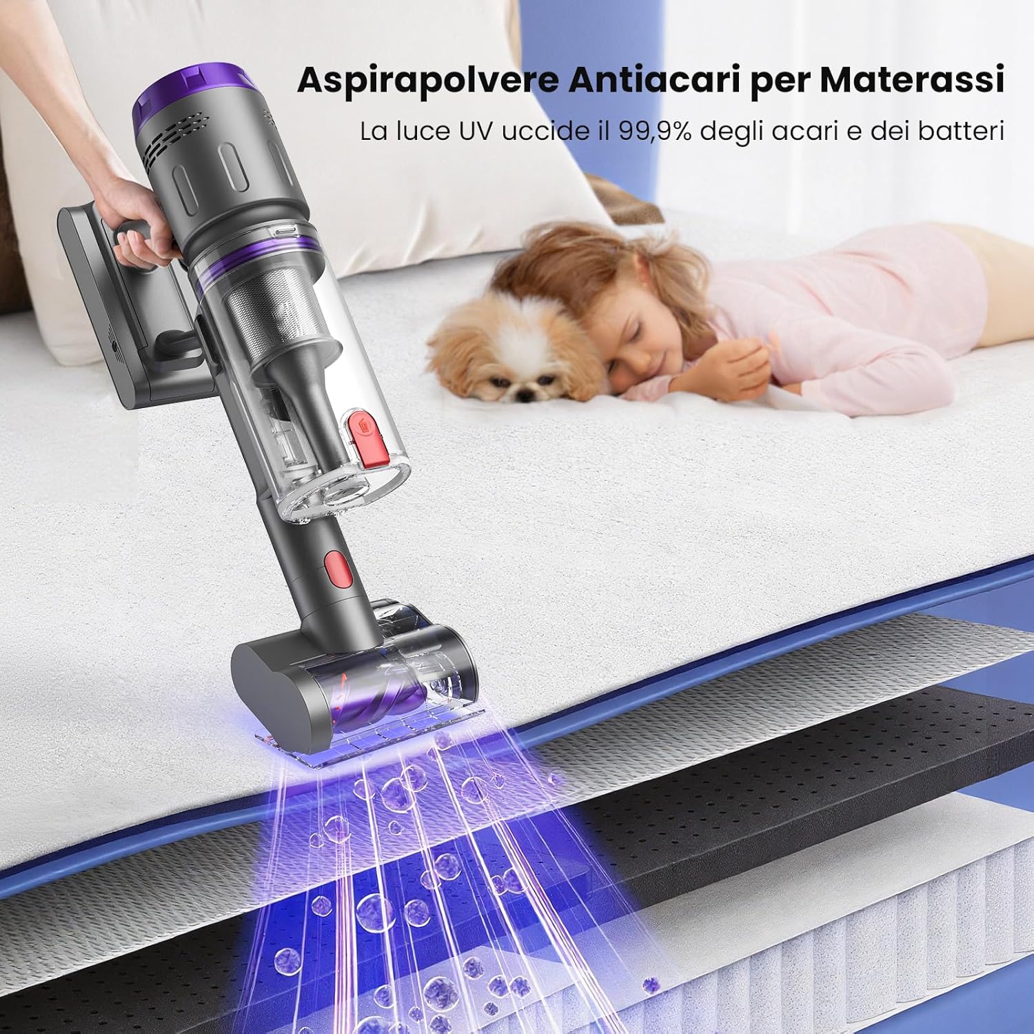 Thumbnail 4 de Circlio Aspirapolvere Senza Fili 600W/58kPa/75 Min NOVAX T80 Pure: potenza, flessibilità e igiene in casa